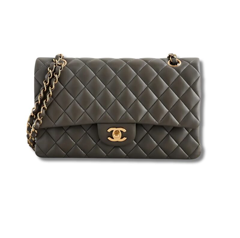 Chanel Grey Lambskin Bag