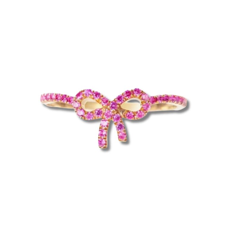 Pink Ribbon Bow Ring